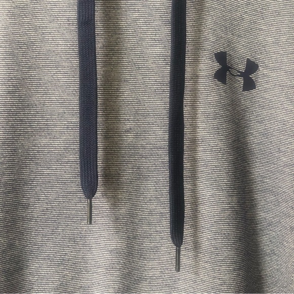 UNDER ARMOUR Men's Rival Fitted Coldgear Pullover Hoodie Midnight Navy - Picture 10 of 11